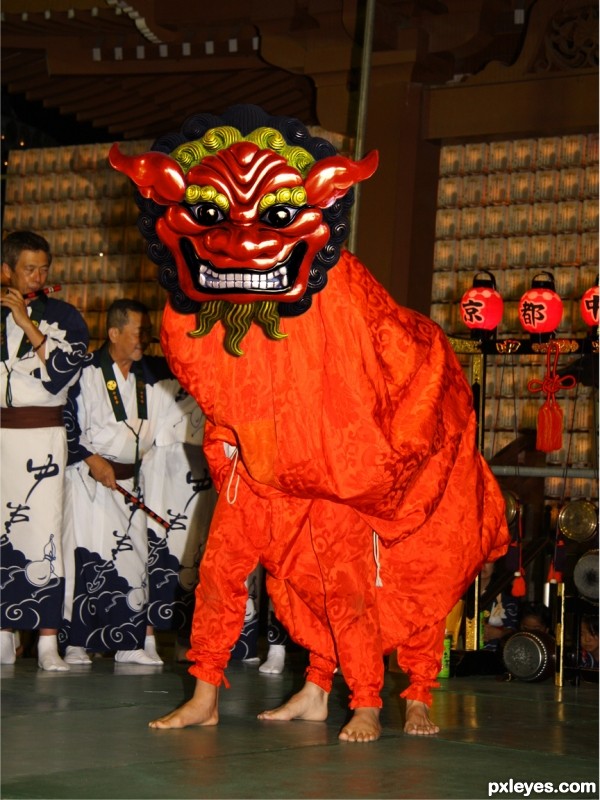 Creation of Japanese lion dance-Shishimai: Final Result